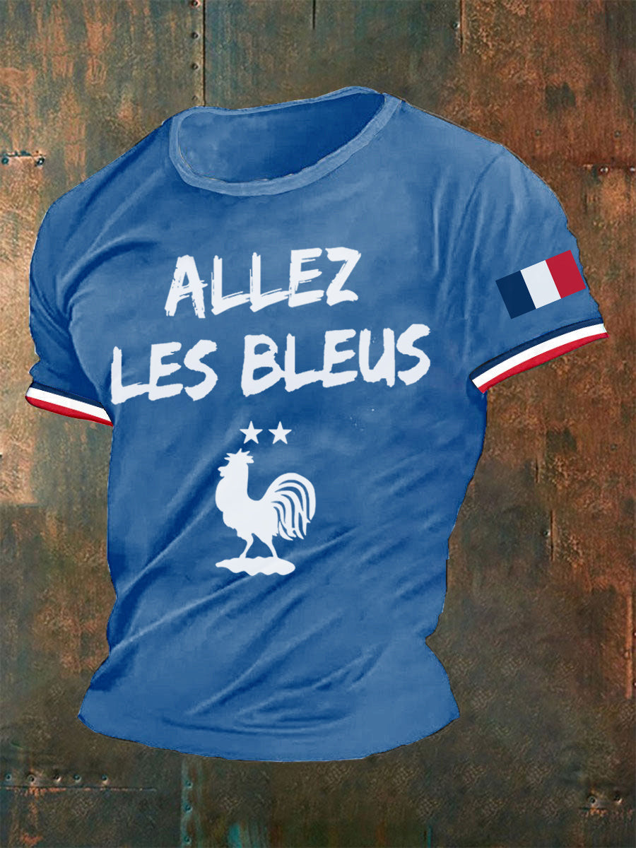 T-shirt imprimé France pour homme Bleu / S