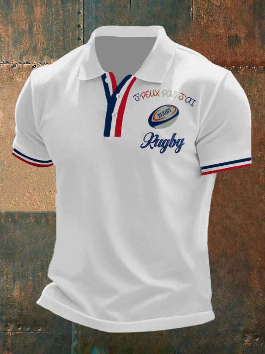 Chemise à manches courtes J’Peux Pas J’Ai Rugby Homme Blanc / S
