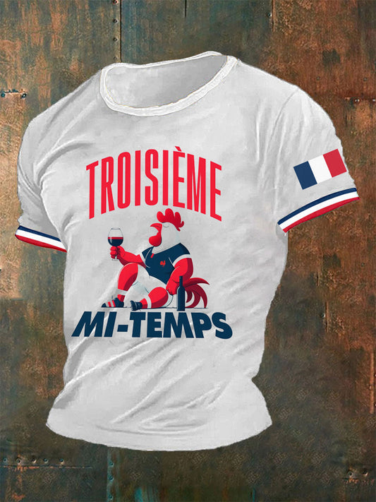 T-shirt imprimé France Le Coq Gaulois Homme Blanc / S