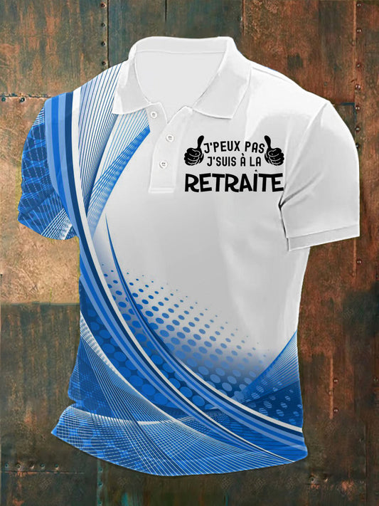 Chemise à manches courtes Je Peux Pas J’suis A La Retraite pour homme Bleu / S