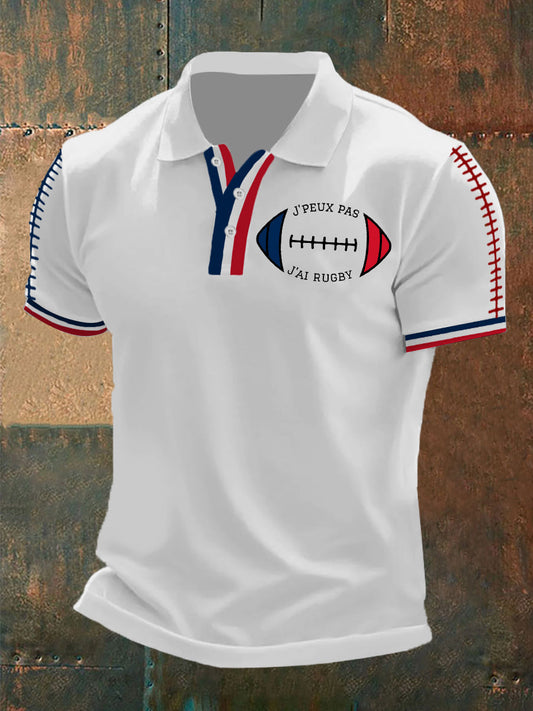 Chemise à manches courtes J’Peux Pas J’Ai Rugby Homme Blanc / S