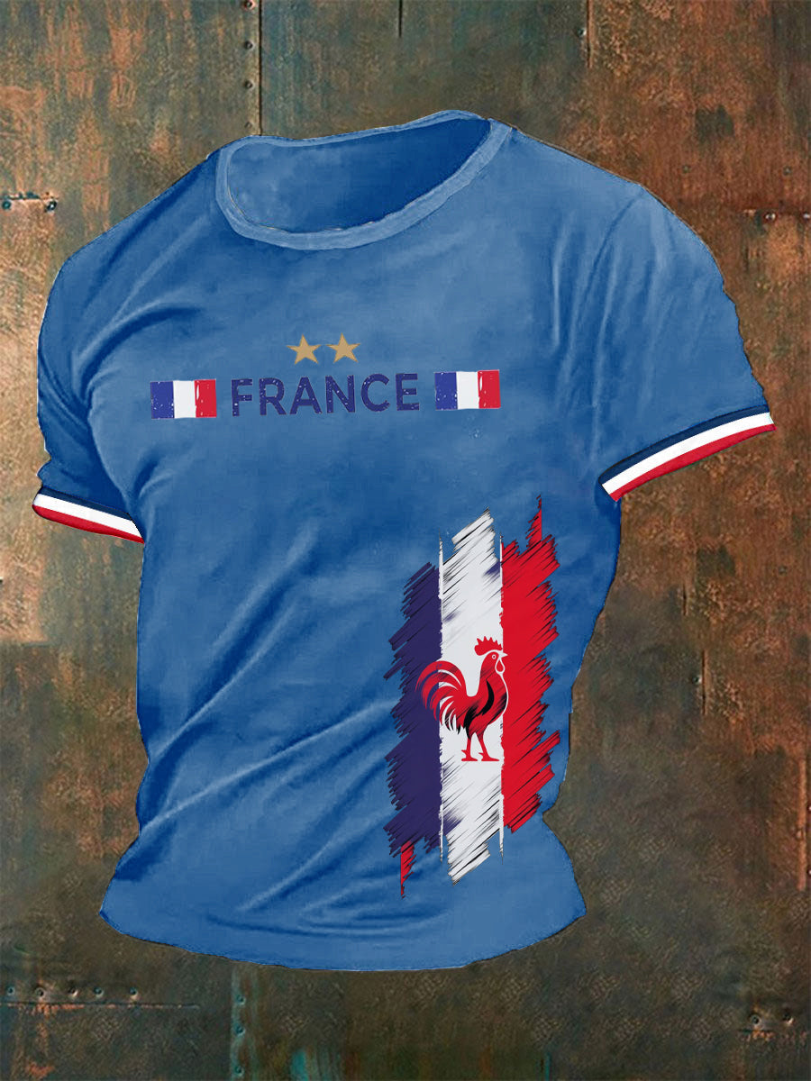 T-shirt imprimé France Le Coq Gaulois Homme Bleu / S