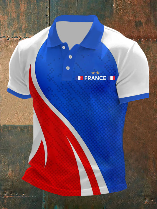 Chemise imprimée France pour homme comme image / S