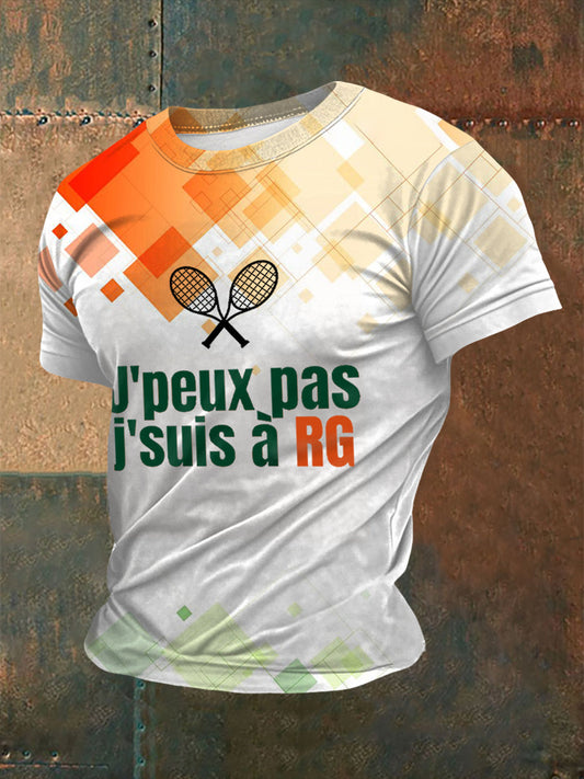 T-shirt Roland Garros Tennis Imprimé Homme comme image / S