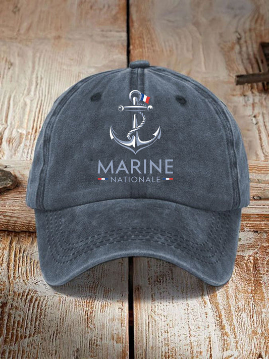 Chapeau imprimé Marine Nationale Unisexe
