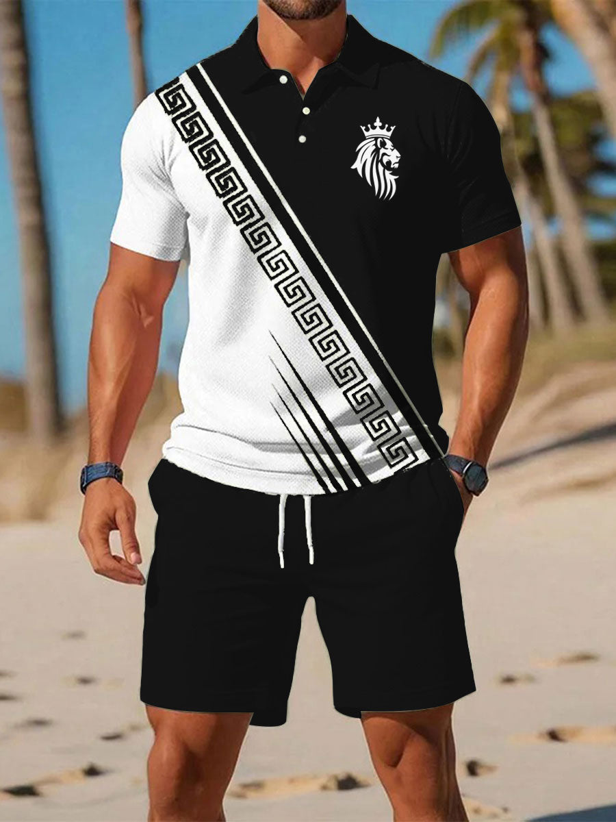 Costume de chemise à manches courtes Casual Business pour hommes