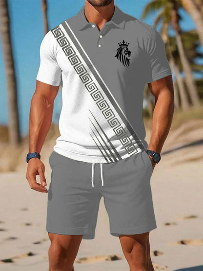 Costume de chemise à manches courtes Casual Business pour hommes