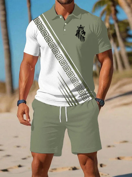 Costume de chemise à manches courtes Casual Business pour hommes