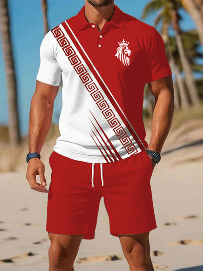 Costume de chemise à manches courtes Casual Business pour hommes