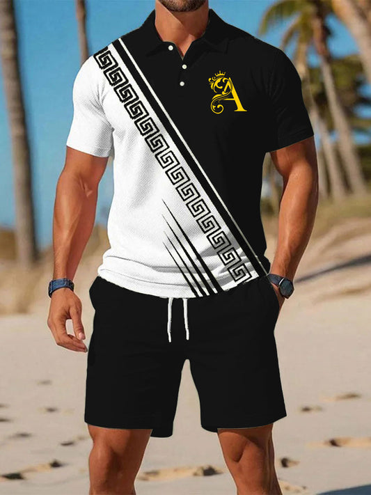 Costume de chemise à manches courtes Casual Business pour hommes