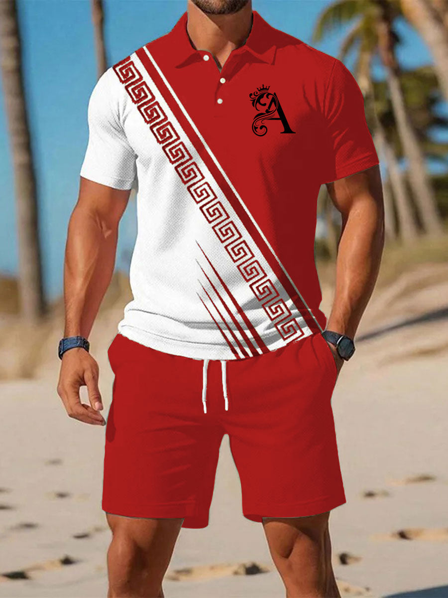 Costume de chemise à manches courtes Casual Business pour hommes