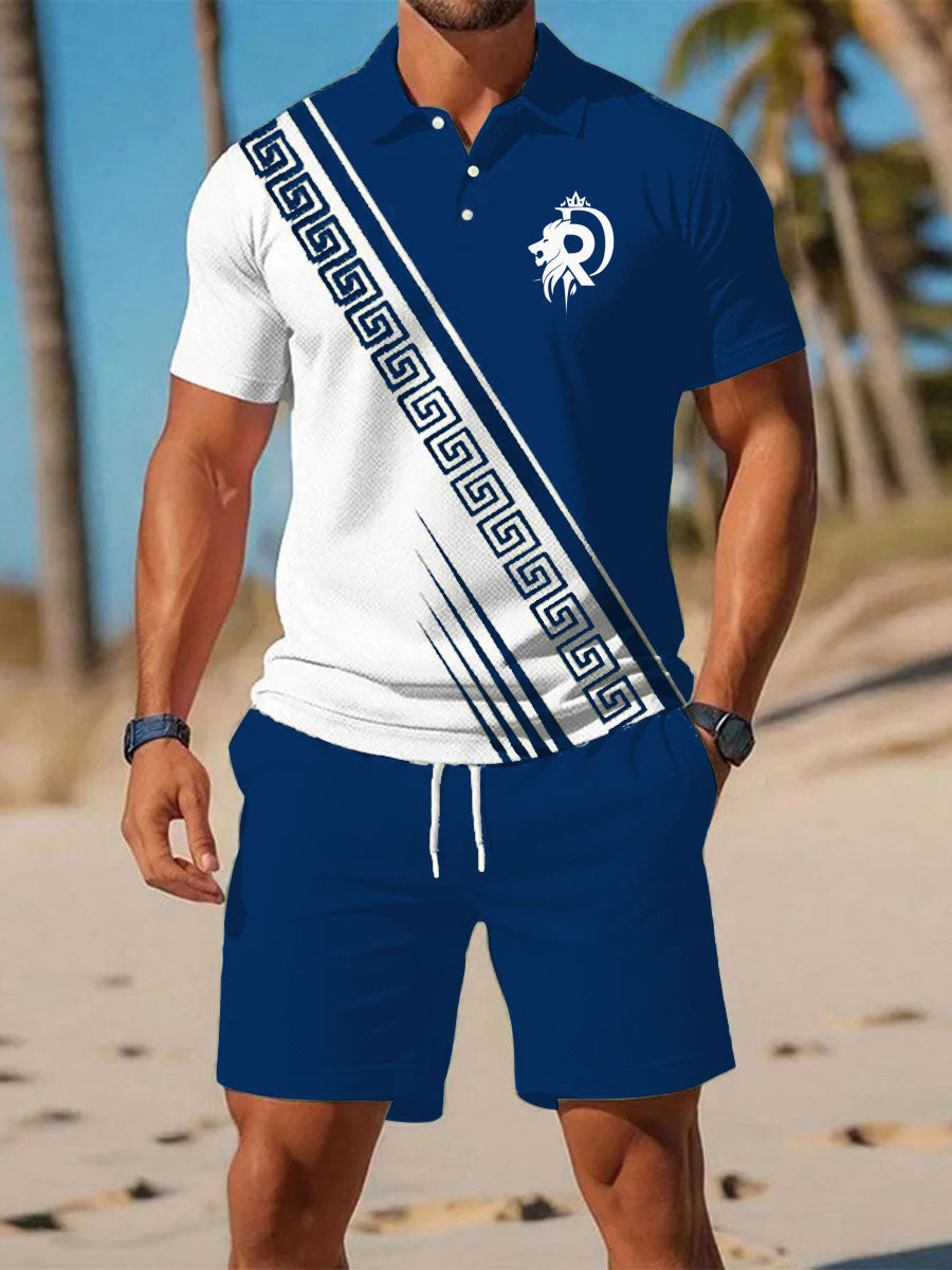 Costume de chemise à manches courtes Casual Business pour hommes