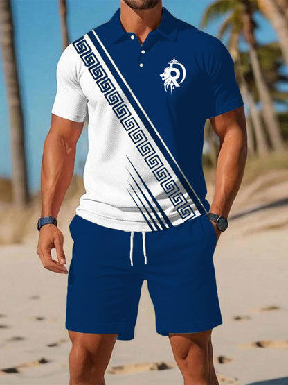 Costume de chemise à manches courtes Casual Business pour hommes