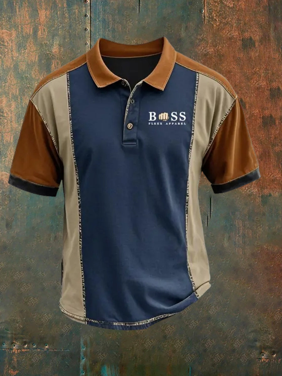 Polo décontracté rétro style vacances pour hommes