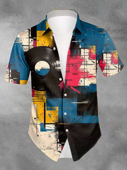 Chemise imprimée pour homme en style de vacances Music Lover