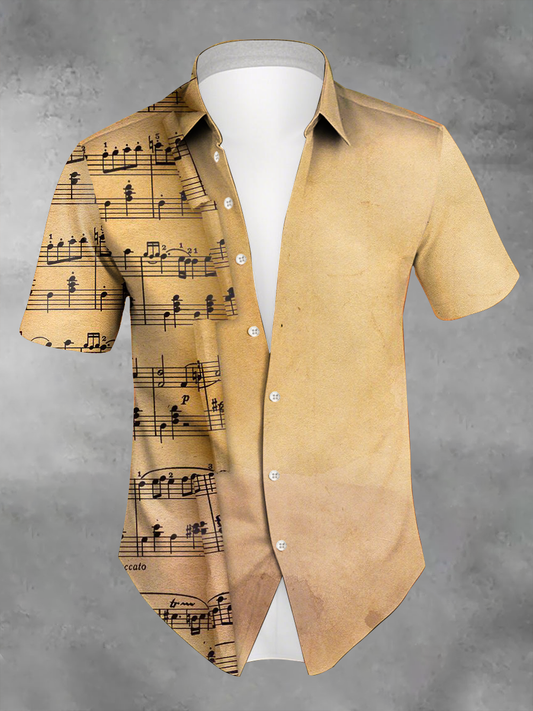 Chemise imprimée pour homme en style de vacances Music Lover