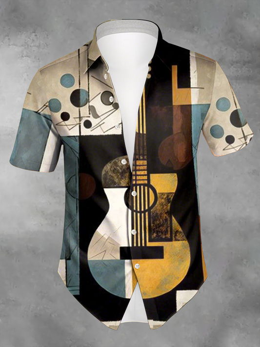 Chemise imprimée pour homme en style de vacances Music Lover