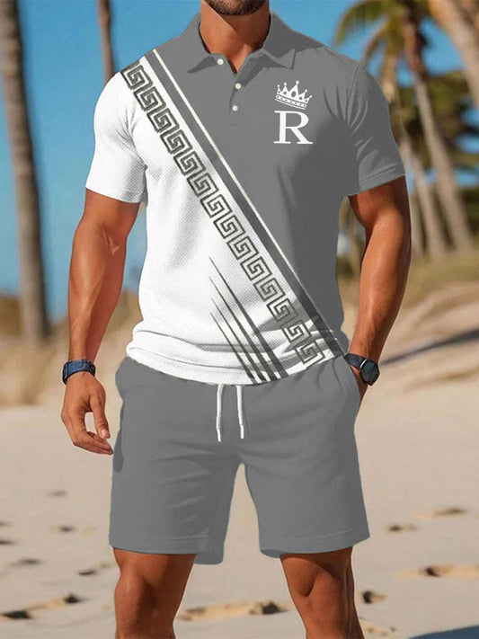 Costume de chemise à manches courtes Casual Business pour hommes