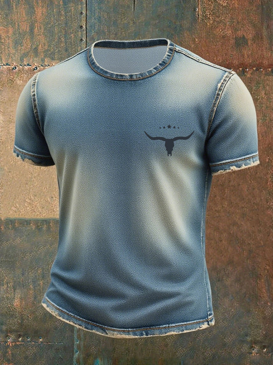 T-shirt Western Denim Homme
