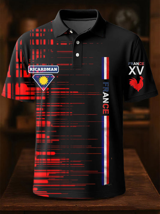Polo à manches courtes imprimé Ricard Homme