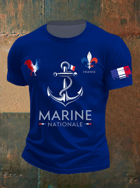 T-shirt à manches courtes Marine Nationale Waffle Homme