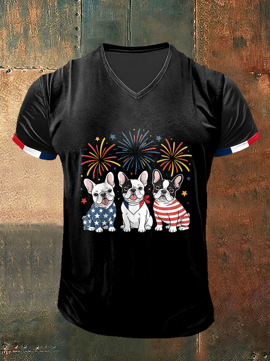 Journée internationale de chien Imprimer Vintage Fashion T-shirt à manches courtes