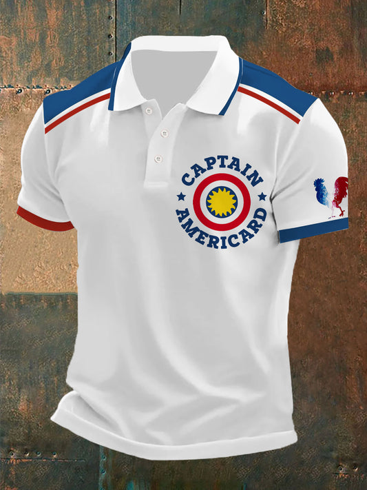 Polo imprimé à manches courtes Ricard Homme