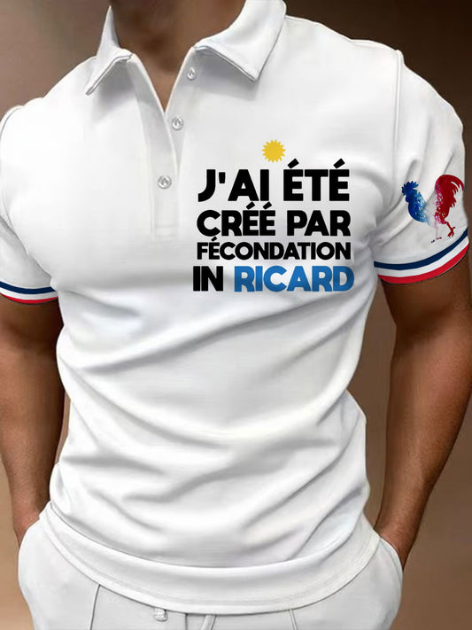Polo imprimé à manches courtes Ricard Homme