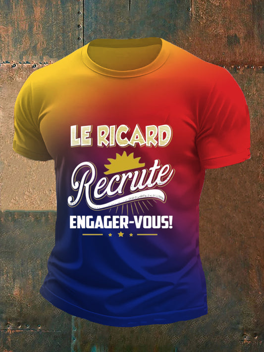 T-shirt imprimé à manches courtes Ricard Homme