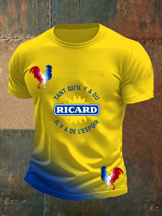 T-shirt imprimé à manches courtes Ricard Homme