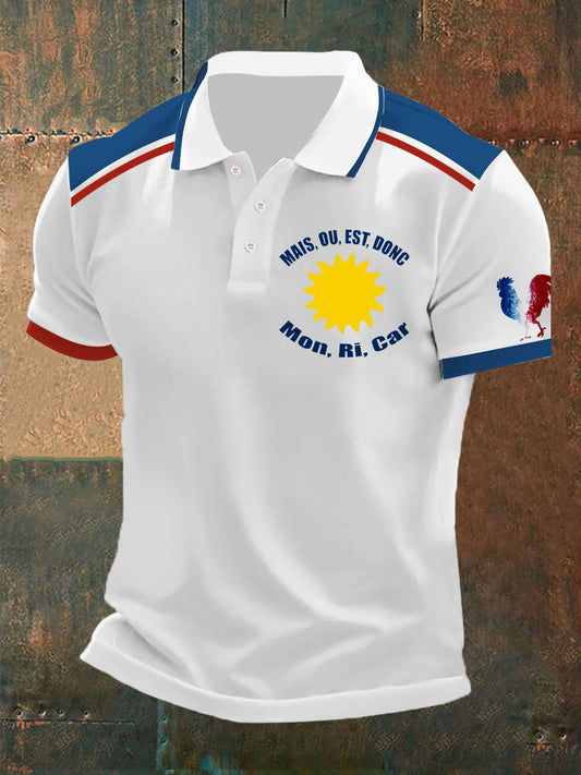 Polo imprimé à manches courtes Ricard Homme