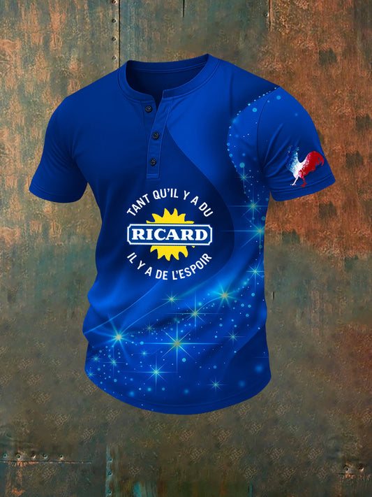Polo imprimé à manches courtes Ricard Homme