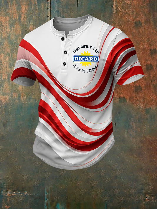 Polo imprimé à manches courtes Ricard Homme