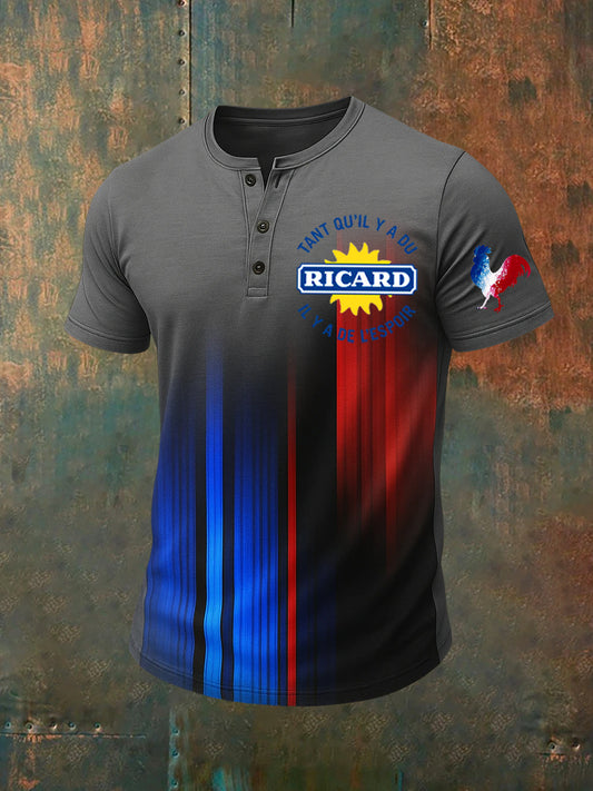 Polo imprimé à manches courtes Ricard Homme
