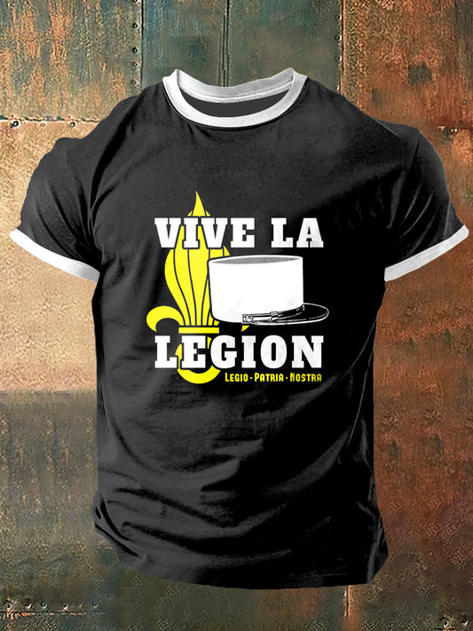 Vive La Legion Imprimer Mode Vintage T-shirt à manches courtes