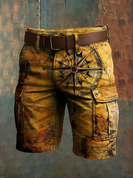Hommes de vacances rétro Business Art Print Casual Shorts