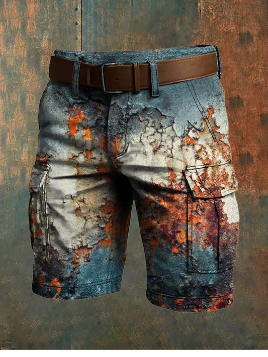 Hommes de vacances rétro Business Art Print Casual Shorts