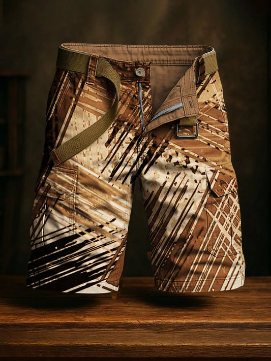 Hommes de vacances rétro Business Art Print Casual Shorts