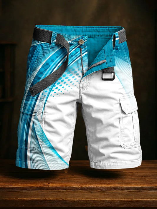 Hommes de vacances rétro Business Art Print Casual Shorts