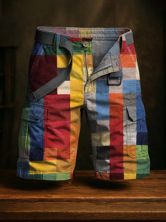 Hommes de vacances rétro Business Art Print Casual Shorts