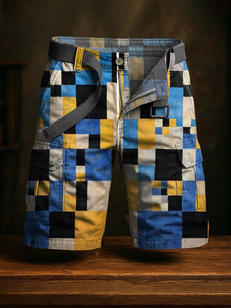 Hommes de vacances rétro Business Art Print Casual Shorts