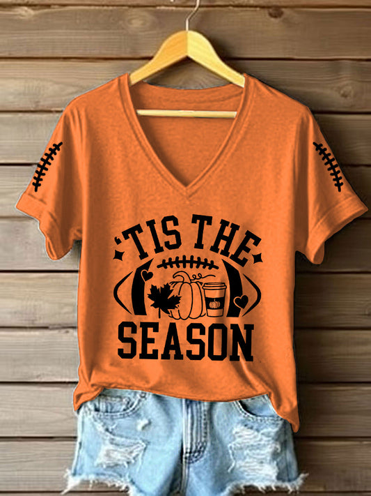 T-shirt à manches courtes Football Fall Tis The Season Femme