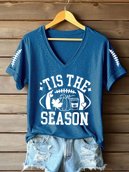 T-shirt à manches courtes Football Fall Tis The Season Femme