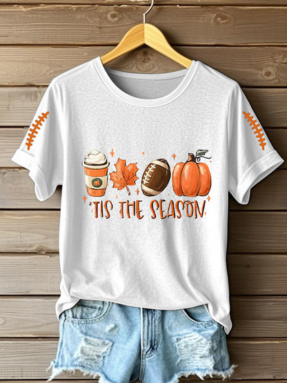 T-shirt à manches courtes Football Fall Tis The Season Femme