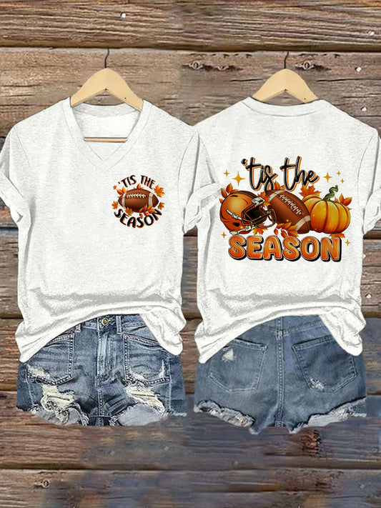 T-shirt à manches courtes Football Fall Tis The Season Femme
