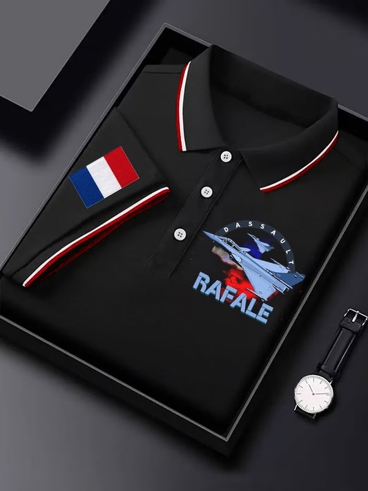 Polo à manches courtes imprimé French Vintage pour homme