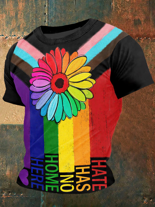 T-shirt à manches courtes France Pride Print Vintage Fashion pour hommes