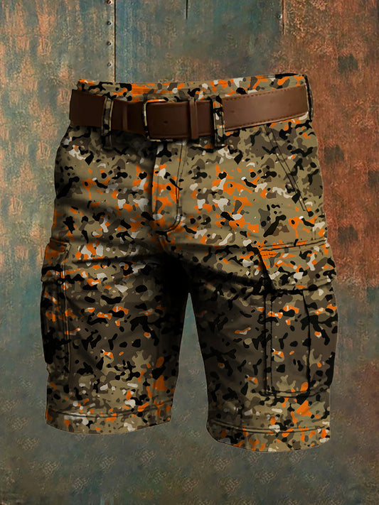 Hommes de vacances rétro Business Art Print Casual Shorts