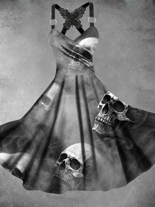 Robe Vintage Crâne Imprimée