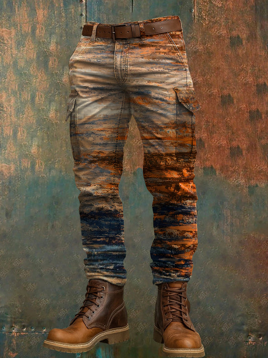 Pantalon de travail décontracté pour hommes rétro vacances Business Art Print